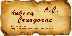 Ankica Crnogorac vizit kartica